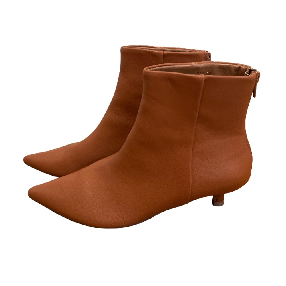 Cushionaire Women’s 9 Brown Barbi Kitten Heel Ankle Booties Comfort